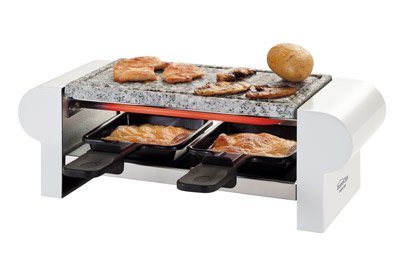 Set à raclette pour 2 personnes avec pierre à griller. DOM180. DOMOCLIP
