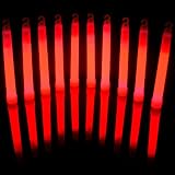 Zoom Produkt-Bild: 10 ROTE dicke Power Knicklichter 150 x 15 mm. Ohne krebserregende Weichmacher (Phthalate)! Neueste Generation! Jetzt im BIG Sparpack!