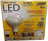 Feit Electric Br30 Flood Dimmable 13w/65w LED Light Bulb 750 Lumens 120° Degree
