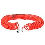 uxcell 空気圧チューブ　8mmx 5mm　コイル状　ポリウレタン素材　フクシア　長さ15M