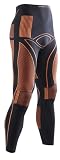 X-BIONIC - Pantalon Long Homme - Accumulator - Couleur Noir/Orange - Taille L/XL