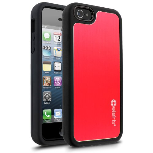Cellairis Rapture Elite Aluminum Case for Apple iPhone 5 - Black/Red/Black