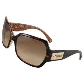 discount Coach Sunglasses, Alicia S441, Tortoise/ Brown Fade Lenses/ Crystal Rhinstone Detail for sale