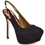 41nB9tNvBnL. SL160  Sam Edelman Womens Novato Slingback Pump,Black Kid Suede,8.5 M US