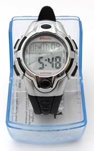 Ladies Digital LCD Sports Watch - Gift Boxed - Multi Functional- 15-22cm Strap - 3ATM - Round Black (j) Ladies Digital LCD Sports Watch - Gift Boxed - Multi Functional- 15-22cm Strap - 3ATM - Round Black (j)