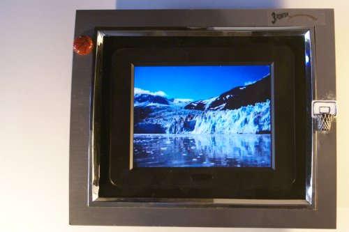 Voclan Digital Photo Frame 8LCD screen by Sharp.Includes 8x10 metal frame with basketball accents.Great for awards,just engrave or add the MVP or team name. The ONLY ONE that fits most 8x10 picture frames for future decor changes.Superior 800x600 resolution,plays MP3 Videos with stereo speakers.