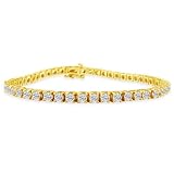 8-Inch 3.4ct Diamond Tennis Bracelet in 14k Gold GH, I1 [Jewelry]