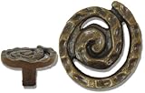 Tools & Hardware : Atlas Homewares 2140-BB 1-1/4-Inch Signature Scroll Scroll Knob, Burnished Bronze