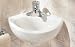 American Standard 0451.021.020 Corner Minette Vitreous China Wall-Mount Lavatory Sink with Faucet Holes on 4-Inch Centers, White