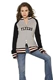 Philadelphia Flyers Women's Varsity Full Zip Raglan Jacket - by Alyssa Milano