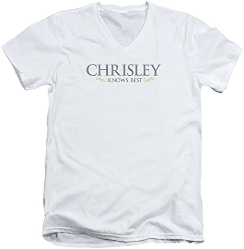 Chrisley Knows Best - Mens Logo V-Neck T-Shirt, Size: Medium, Color: White