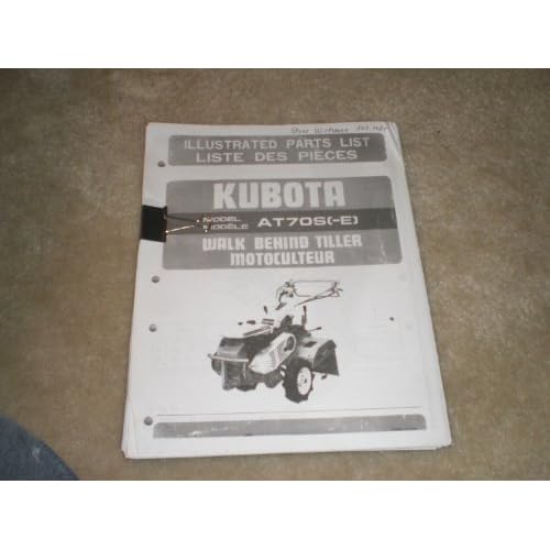 illustrated parts list kubota walk behind tiller AT70SE kubota
