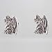 Small Sterling Silver Dragon Stud Earrings, #9506
