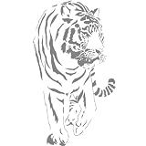 Wandtattoo Motiv-Nr 6005 Tiger, 60 x 100 cm, Farbe: hellgrau