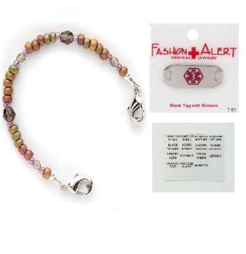 Rainforest Medical Alert Bracelet with Stainless Steel Medical