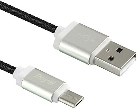 Recomfit® Micro USB Cable - 2.0 a Male to Micro B Nylon Braided Charging Sync Cable for Samsung, Htc, Motorola, Nokia, Lg, Sony, Blackberry and Many More.(3.3ft / 1m Black)