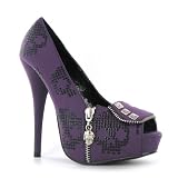 Iron Fist Ruff Rider Skulls Purple Sequins Womens Shoes