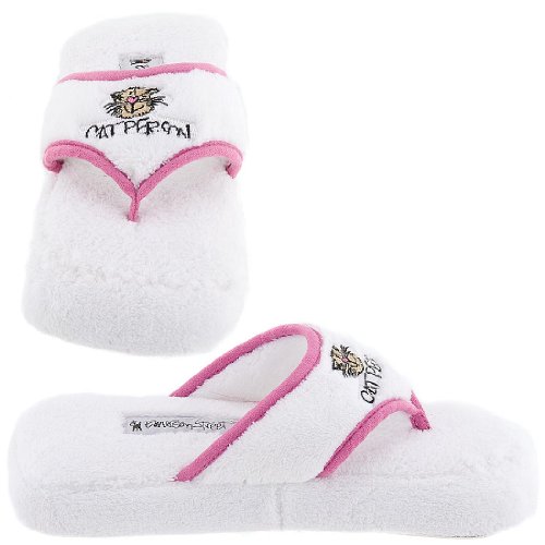 Emerson Street Cat Person Thong Style Slippers for Women L 9-10