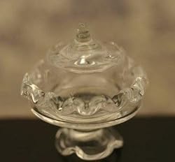 Miniature Glass Cake Plate with Cover