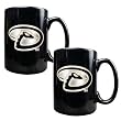 Arizona Diamondbacks MLB 2pc Black Ceramic Mug Set - Primary Logo