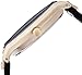 Anne Klein Women's AK/1614GPBK Gold-Tone Black Chevron Pattern Silicone Strap Watch