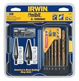 Irwin Industrial Tools 3018008 Unibit TiN TurboMax Pro Drill Bit Set, 9-Piece