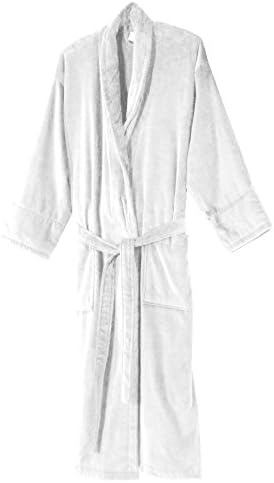 Jassz Velour Outer Towel Bath Robe (360 GSM) (L) (White)