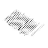 uxcell　ダボ　棚受　ストレートダボ　30個入り　シルバートーン　ステンレス鋼　M2x25mm