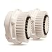 Clarisonic Compatible Facial Brush Replacement Heads With Caps for Sensitive Skin Fits Mia, Mia 2 & 3 and All Other Models, 2-Pack