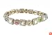 Bracelet - B248 - Swarovski (tm) Crystal Stones - Square and Round Shape - Stretch ~ Mixed Pastel Colors