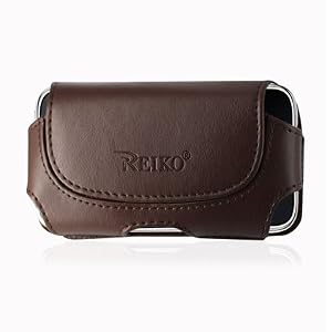 Leather Pouch Protective Carrying Cell Phone Case for Apple iPhone 4 16GB 32GB / 3GS - 16GB 32GB 3G - 8GB / Garmin Asus Garminfone / HTC myTouch (2010) T-Mobile HTC Hero / Huawei Ascend Cricket/ LG Optimus T T-Mobile Optimus S Sprint / Motorola Droid 2 (Global) Verizon Milestone XT720 Droid 2 / Nokia E72/ PCD Razzle TXT8030 Pantech Ease Laser AT&T / Samsung Craft SCH-R900 MetroPCS R350 / Sharp FX / Sony Ericsson Aspen - Brown