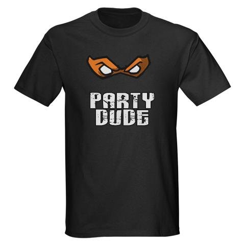  TMNT's Mikey Party Dude Tee Ninja Dark T-Shirt by CafePress