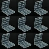 Bluecell Pack of 9 PCS AA / AAA Battery Storage Hard Case Box + Free Bluecell Cable Tie