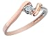 Diamond Promise Ring in 10K White and Pink Gold