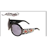 ED HARDY EHS 002 KOI FISH BLACK PLASTIC SWAROSKI CRYSTAL SUNGLASSES