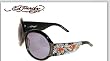 ED HARDY EHS 002 KOI FISH BLACK PLASTIC SWAROSKI CRYSTAL SUNGLASSES