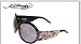 ED HARDY EHS 002 KOI FISH BLACK PLASTIC SWAROSKI CRYSTAL SUNGLASSES