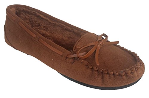 Elegant Women's Casual Faux Suede Camel Color Moccasin Loafers
