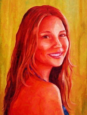 Custom Order #XS-6IG, Oil on Canvas, Custom Painting of The Person You Love, For 1 Person of Customer's Choice, Style: Expressionism, with Signature Text 
