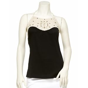 Buy 2b Crochet Front Halter Top by bebe