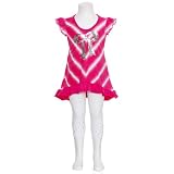 Cheap Girls 10 Fuchsia White Ruffle Sequin Bow Shirt Leggings Outfit Picture