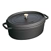 Staub 7 Quart Oval Cocotte, Black