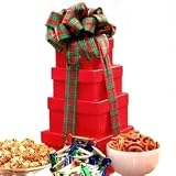 Holiday Sweets & Treats Tower - Christmas Holiday Gift Basket