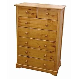 Atlantic 5 + 2 Drawer Chest in Pine