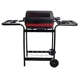 Meco Electric Grills - 9350W Electric BBQ Grill On Cart With Window And Plastic Side Trays