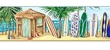 Surf's Up - Boys Surfing Wallpaper Wall Border
