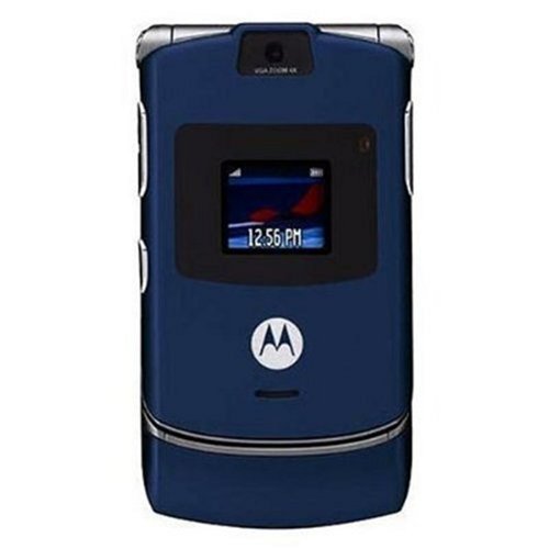 Motorola RAZR V3 Unlocked Phone with Camera, and Video Player--International Version with No Warranty (Cosmic Blue)
