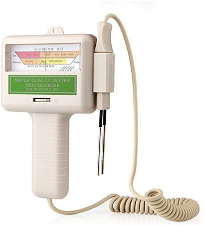 Chunnuan Shop Worldwide Water Quality PH Chlorine Tester PC101 Level Meter for Swimming Pool Spa sauna White