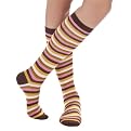 Xhilaration&reg; Socks 3Pk Knee Highs - Pink Solid/Brown With Small Pink Dots/Brown, Pink, Gold Stripes - One Size