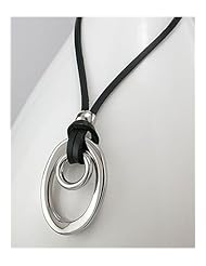 Leather Necklace In White Base